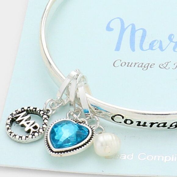 March Birthday Stone "Courage & Health" Bracelet - Picture 3 of 6